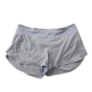 Lululemon Speed Up High-Rise Lined Short 4" Womens 12 Pastel Blue Athleisure Gym